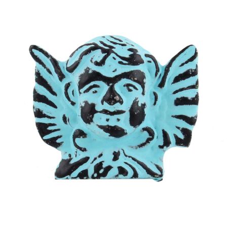 Turquoise Angel Distressed Iron Cabinet Knob